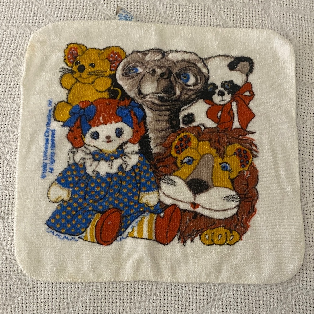Vintage ET Universal Studios 1982 Cotton Washcloth